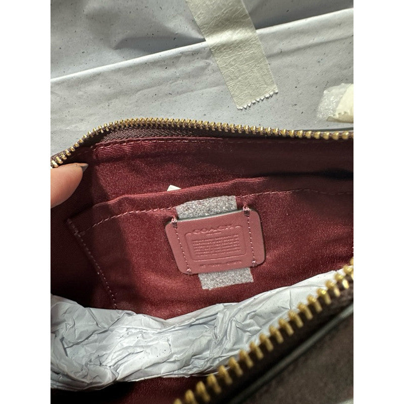 ORIG & IMPORTED CCH Mini Payton In Signature Canvas Maroon Brown Hobo Shoulder KiliKili Bag