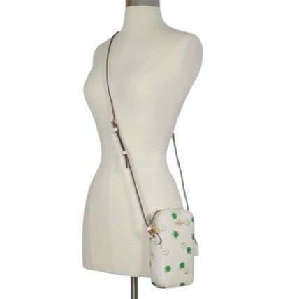 ORIG Preloved CCH North/South Zip Crossbody Phone Bag White