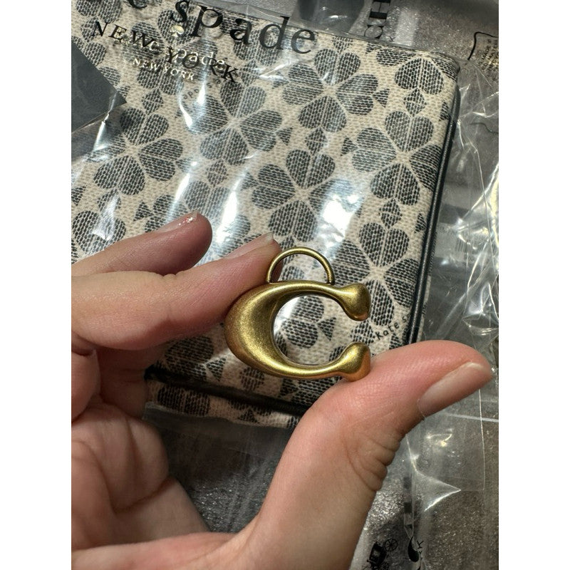 ORIG HangTag Bag Charm Letter C With Chain Keychain