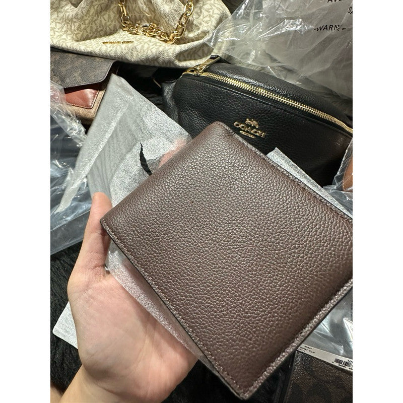 ORIG & IMPORTED CCH 3 in 1 Men’s Wallet in Plain Mahogany Brown (With insert) Calf Leather
