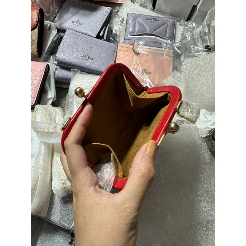 SALE! ORIG & IMPORTED CCH Nora Kisslock Card Coin Purse Case Small Wallet Mini Bag Chain Strap