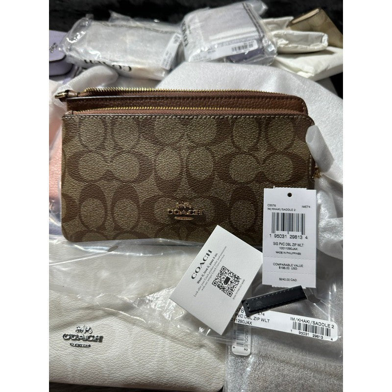 ORIG & IMPORTED CCH Double Zip Large Phone Wallet Wristlet