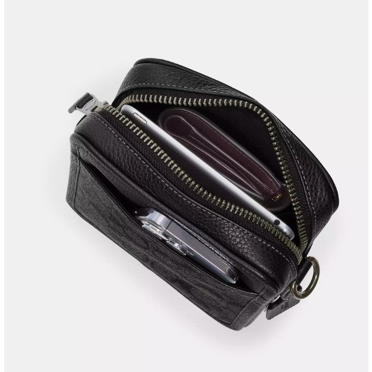 ORIG & IMPORTED CCH Sullivan Crossbody Men's Bag In Signature Canvas BLACK & MAHOGANY/BROWN