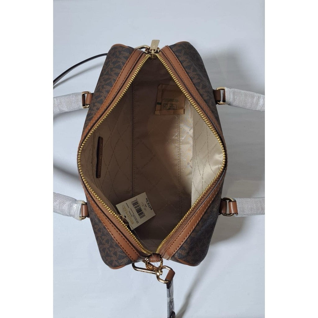 ORIG & IMPORTED MK Jet Set Travel Medium Duffle Satchel Crossbody Bag in Brown