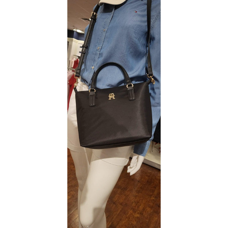 IMPORTED/Orig Poppy Small Nylon Crossbody Tote Navy Black beige Bag