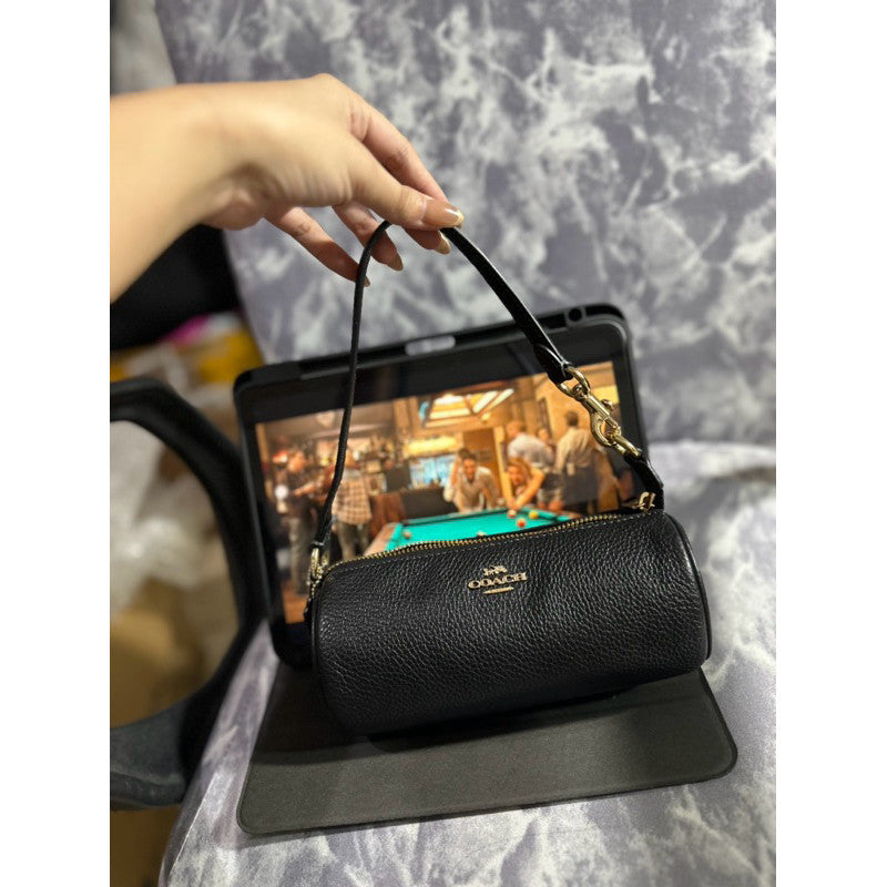 ORIG & IMPORTED CCH Nolita Barrel Small Shoulder Wristlet Black Pink Bag