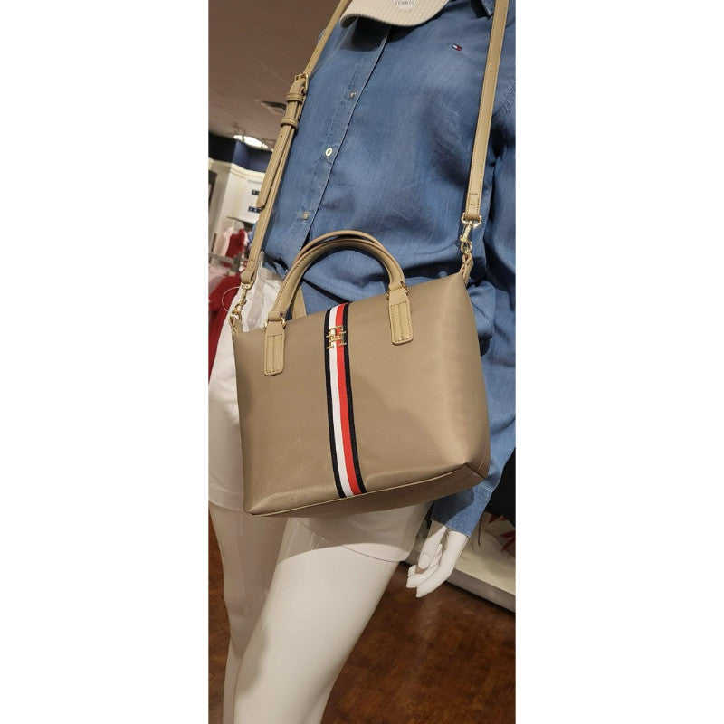 IMPORTED/Orig Poppy Small Nylon Crossbody Tote Navy Black beige Bag