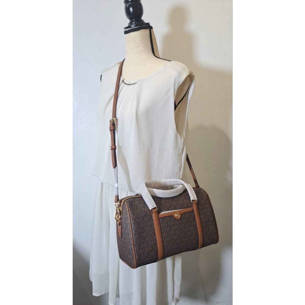 ORIG & IMPORTED MK Jet Set Travel Medium Duffle Satchel Crossbody Bag in Brown