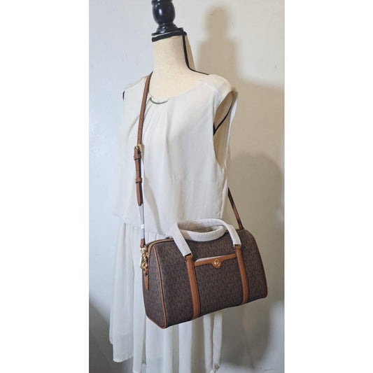 ORIG & IMPORTED MK Jet Set Travel Medium Duffle Satchel Crossbody Bag in Brown