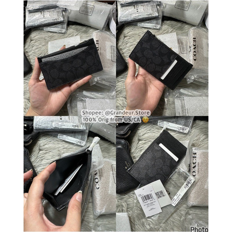 ORIG & IMPORTED CCH Men Zip Card Holder Slim Wallet