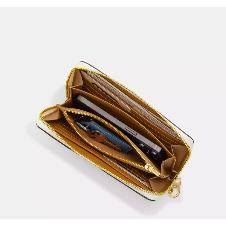 IMPORTED/Orig CCH Long Zip Around Wallet In Signature Jacquard Black