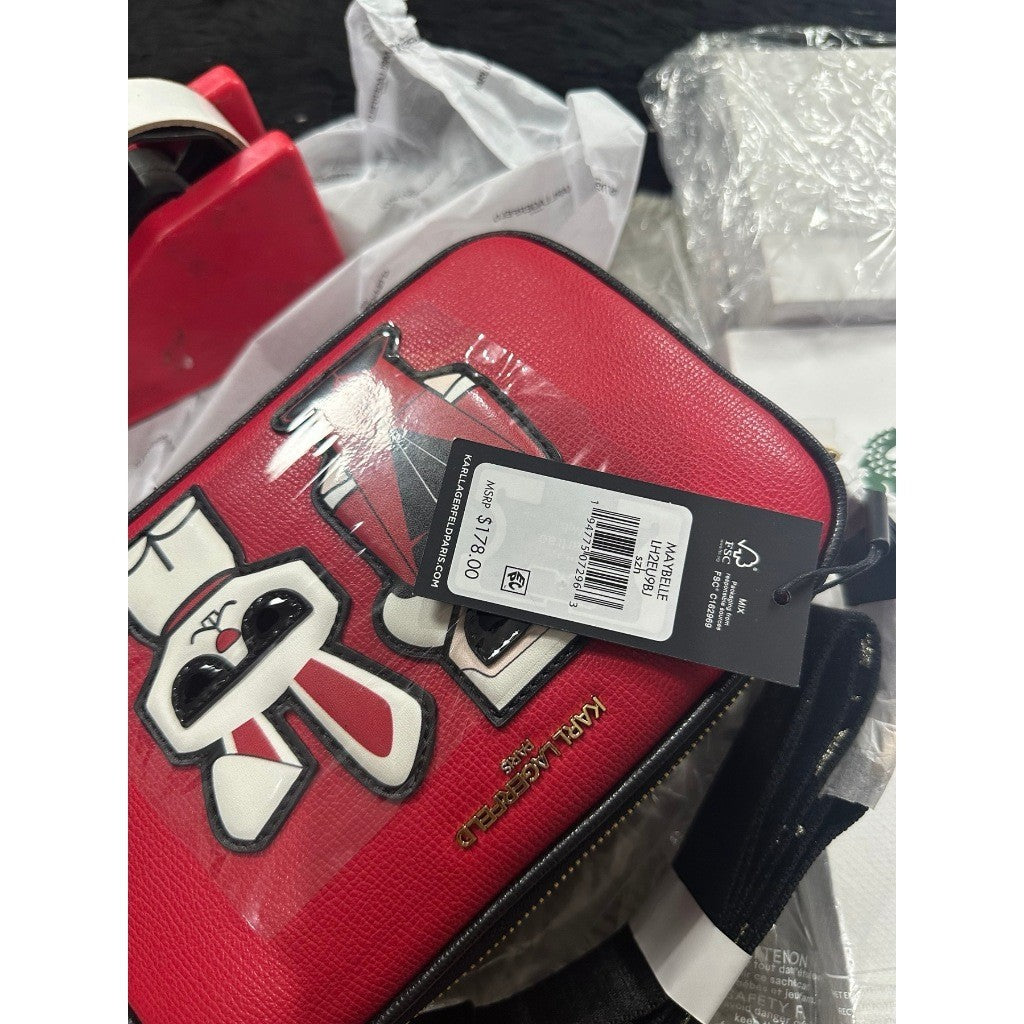 ORIG & IMPORTED Karl Lagerfeld Paris KL Red Camera Crossbody Bag