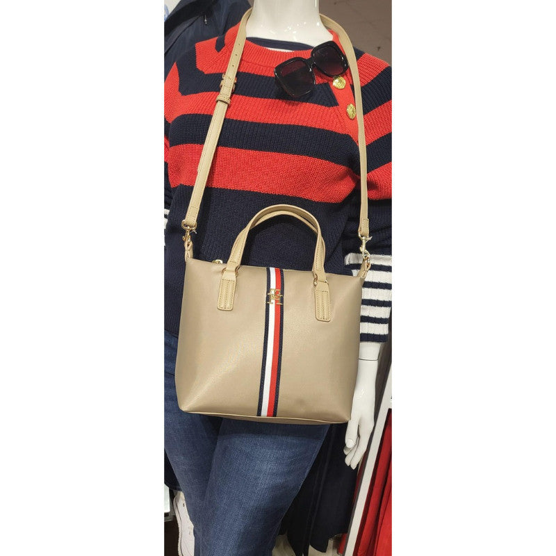 IMPORTED/Orig Poppy Small Nylon Crossbody Tote Navy Black beige Bag