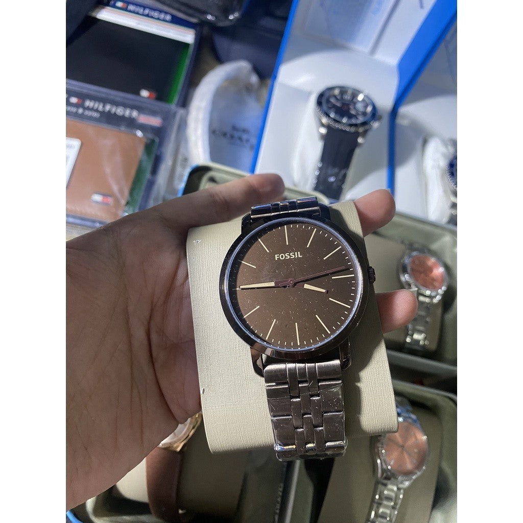 IMPORTED Luther Three-Hand Brown Stainless Steel 44mm Men's Watch