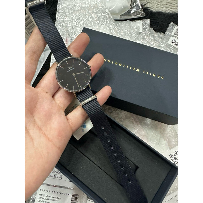 ORIG & IMPORTED Daniel Wellington Petite Cornwall Women's Black Strap Watch DW00100216