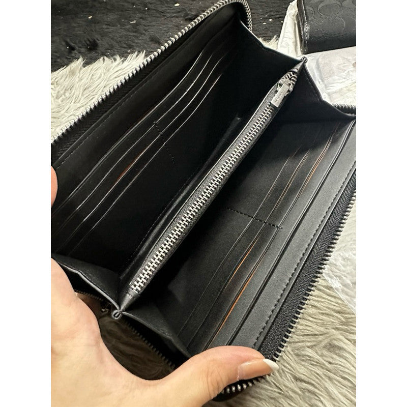 ORIG & IMPORTED CCH Retail Long Zip Around Wallet for Men Khaki Black