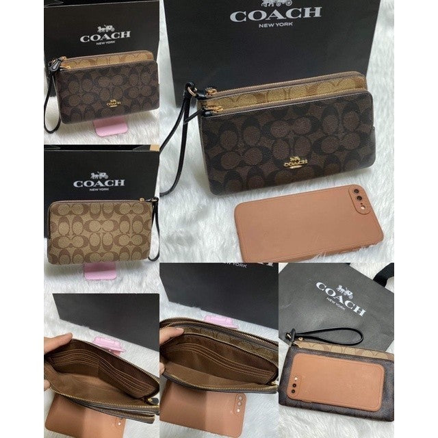 ORIG & IMPORTED CCH Double Zip Large Phone Wallet Wristlet