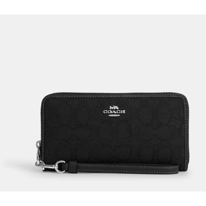 IMPORTED/Orig CCH Long Zip Around Wallet In Signature Jacquard Black