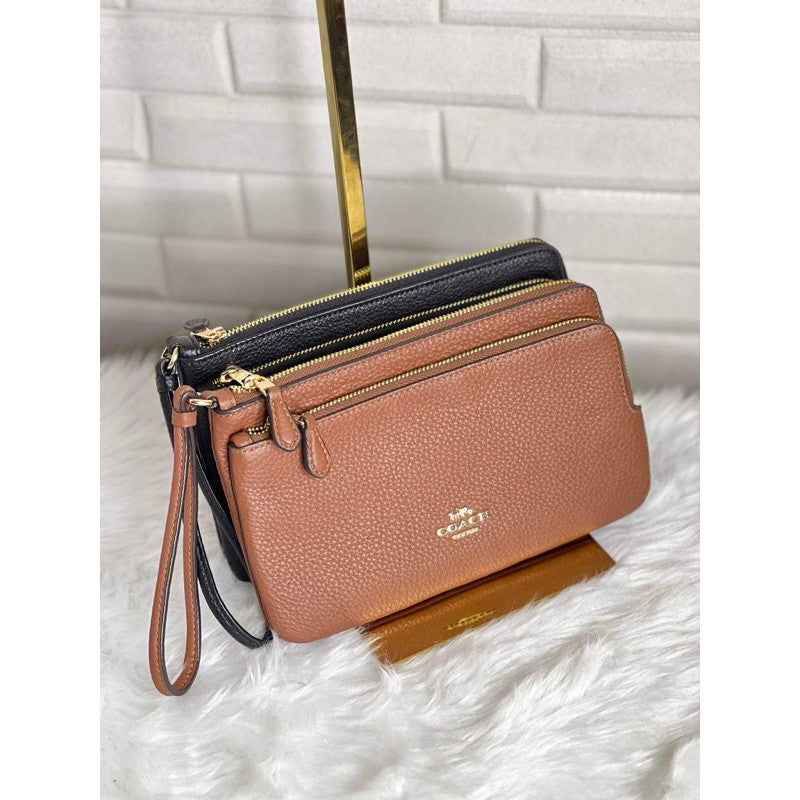 ORIG & IMPORTED CCH Double Zip Large Phone Wallet Wristlet