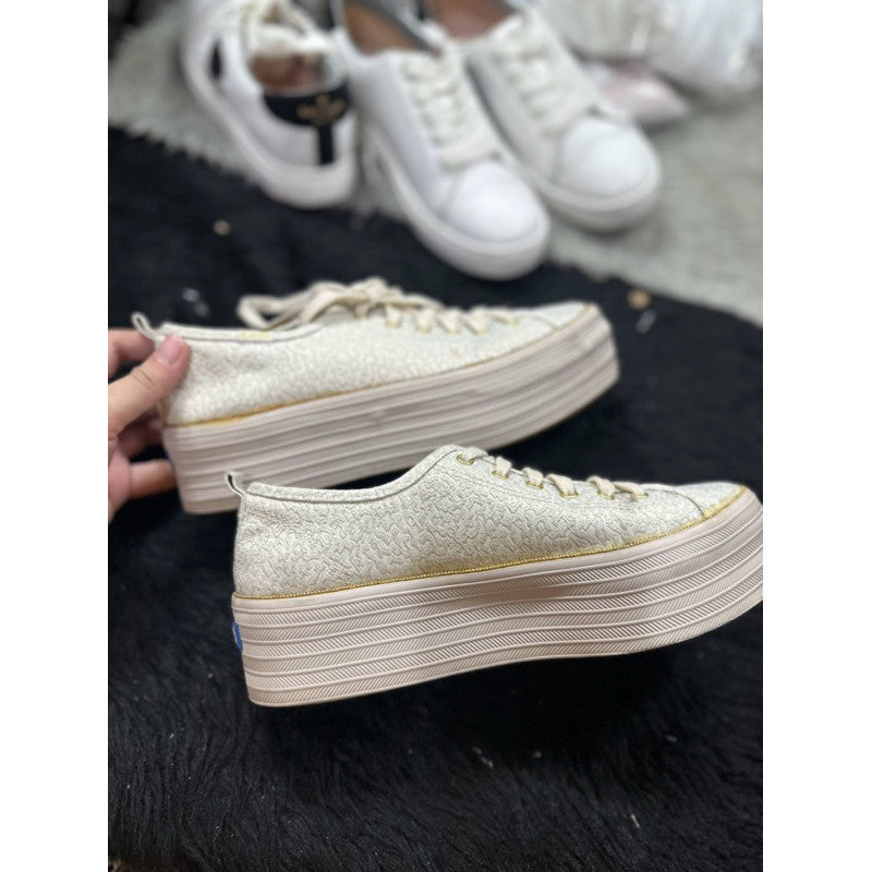 ORIG & IMPORTED DEEP CLEANED Triple Up Decker Off White Shoes Size 6 ONLY