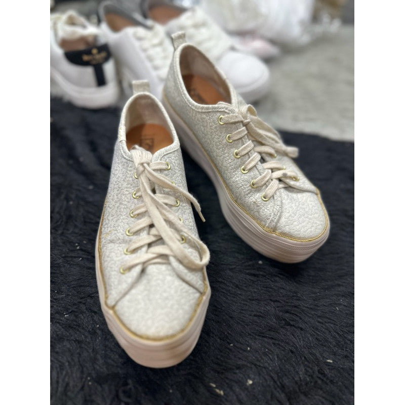 ORIG & IMPORTED DEEP CLEANED Triple Up Decker Off White Shoes Size 6 ONLY