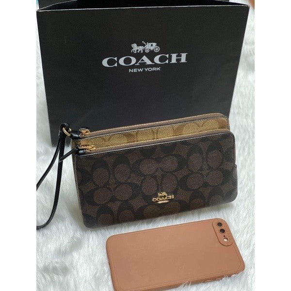 ORIG & IMPORTED CCH Double Zip Large Phone Wallet Wristlet