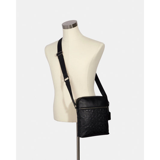 ORIG & IMPORTED CCH Houston Flight Men’s Bag In Signature Leather Black