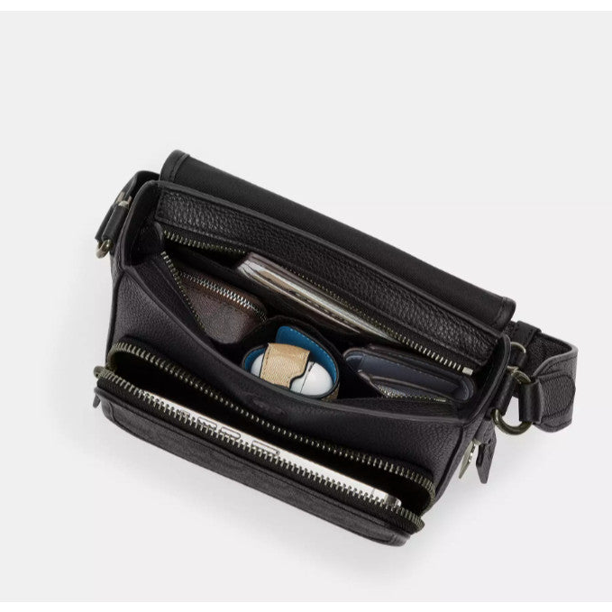 ORIG & IMPORTED CCH Sullivan Flap Crossbody Men's Bag In Signature Canvas in Charcoal Black