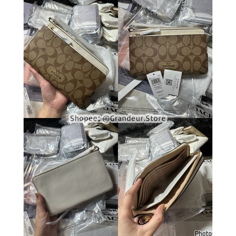 ORIG & IMPORTED CCH Double Zip Large Phone Wallet Wristlet