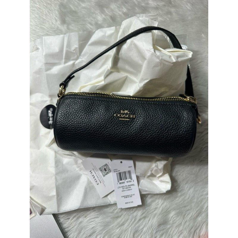 ORIG & IMPORTED CCH Nolita Barrel Small Shoulder Wristlet Black Pink Bag