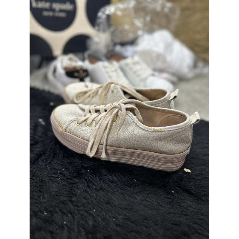 ORIG & IMPORTED DEEP CLEANED Triple Up Decker Off White Shoes Size 6 ONLY