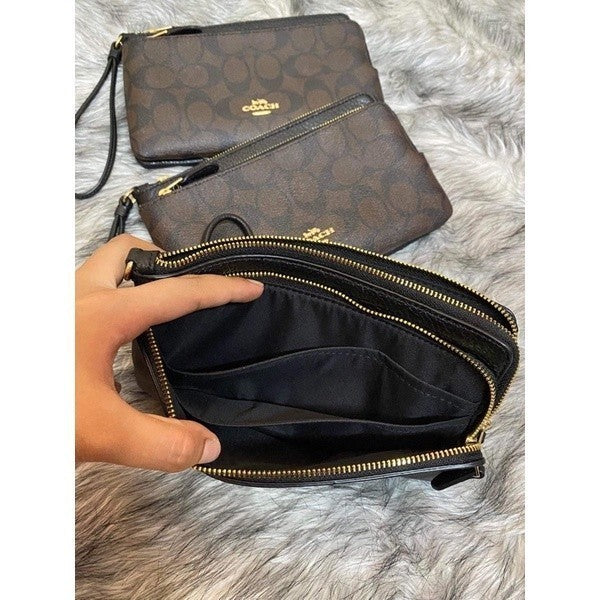 ORIG & IMPORTED CCH Double Zip Large Phone Wallet Wristlet