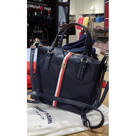 IMPORTED/Orig Poppy Small Nylon Crossbody Tote Navy Black beige Bag