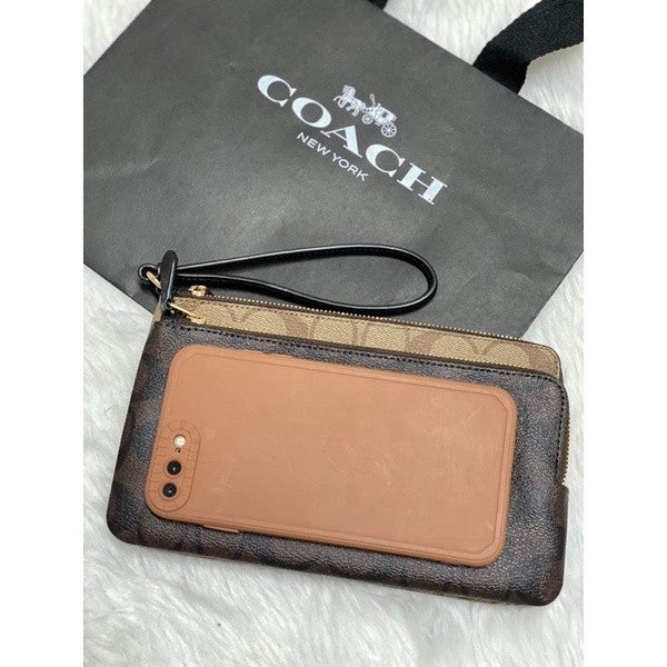 ORIG & IMPORTED CCH Double Zip Large Phone Wallet Wristlet