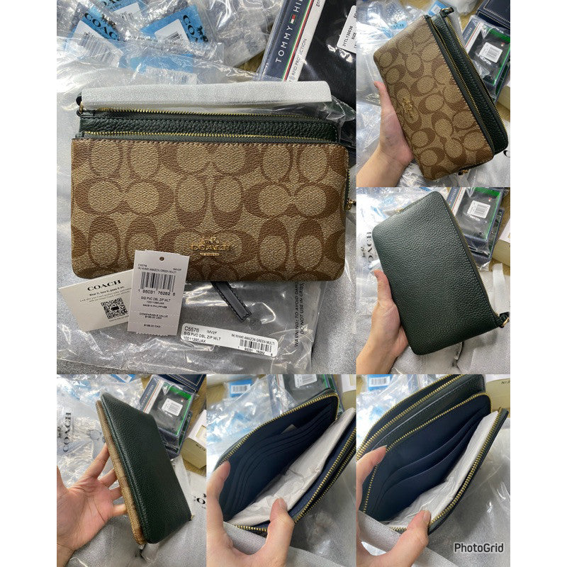 ORIG & IMPORTED CCH Double Zip Large Phone Wallet Wristlet