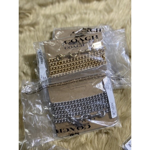 ORIG & IMPORTED CCH CHAIN BAG STRAP GOLD & SILVER