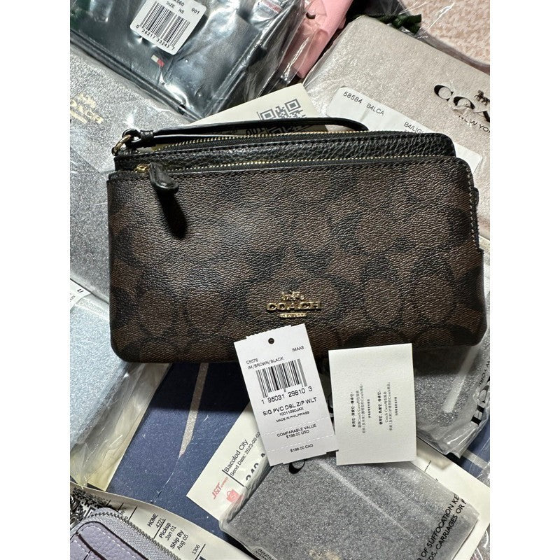 ORIG & IMPORTED CCH Double Zip Large Phone Wallet Wristlet