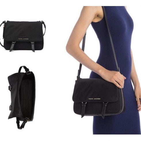 ORIG Preloved MJ  Small Messenger Nylon Bag Black