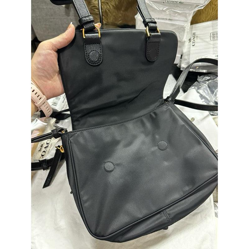ORIG Preloved MJ  Small Messenger Nylon Bag Black