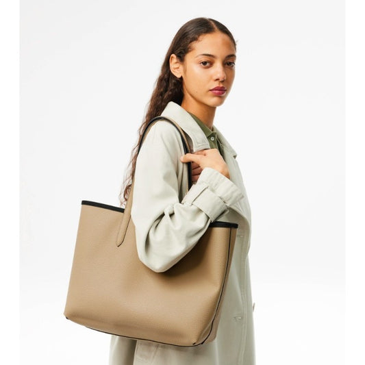 ORIG & IMPORTED LCT Anna Reversible Tote Large Bag with Pouch Brown/Black