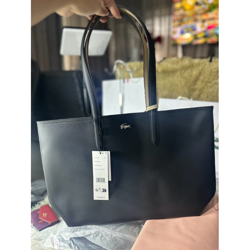 ORIG & IMPORTED LCT Anna Reversible Tote Large Bag with Pouch Brown/Black