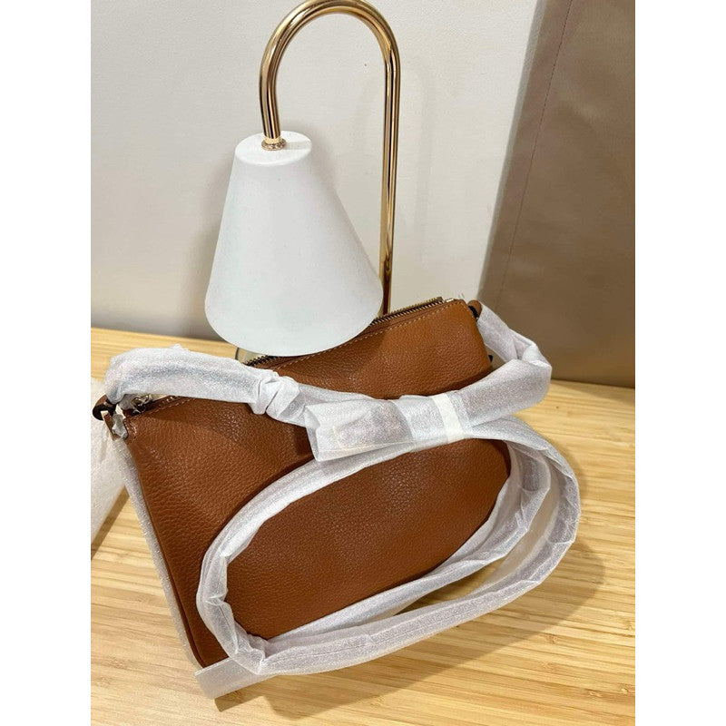 ORIG & IMPORTED KS Leila Triple Gusset Crossbody Bag Brown