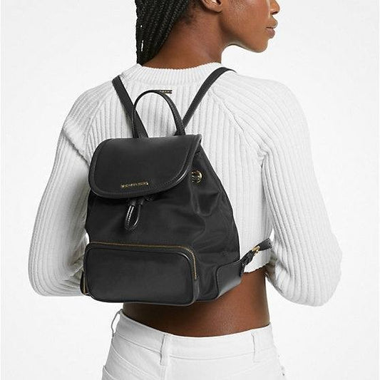 ORIG & IMPORTED with flaw MK Cara Small Nylon Backpack Black Bag
