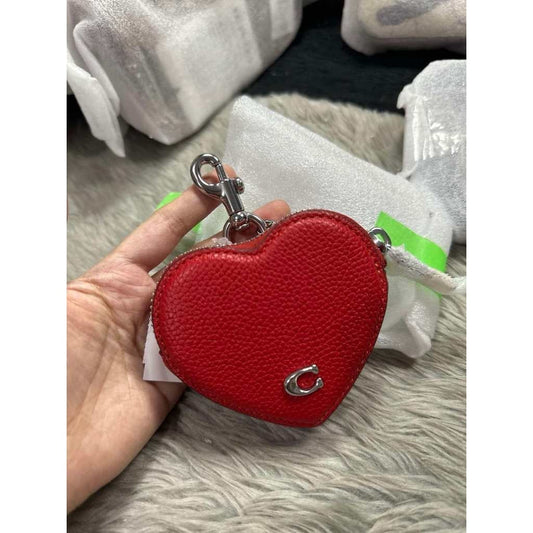 ORIG & IMPORTED CCH Heart Coin Purse Bag Charm Keychain Red Wallet