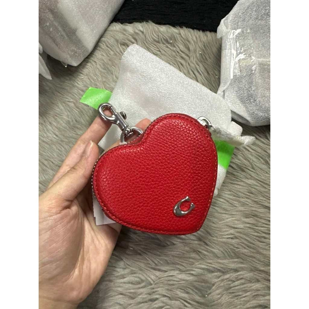 ORIG & IMPORTED CCH Heart Coin Purse Bag Charm Keychain Red Wallet