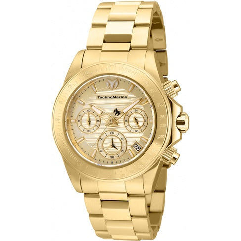 AUTHENTIC BROKEN BOX TechnoMarine Manta Ray Women's Watch - 38mm, Gold (TM-219013)