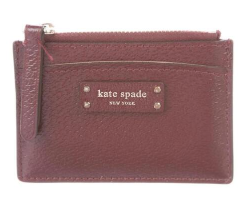 AUTHENTIC/ORIGINAL Preloved KateSpade KS Grove Card Holder Mini Wallet Maroon