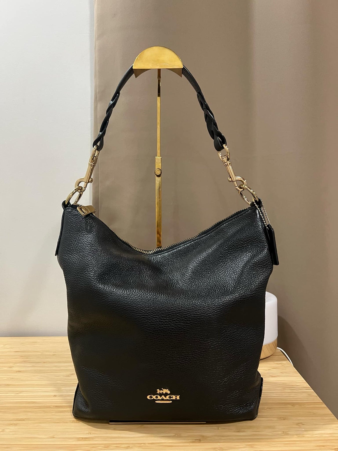 AUTHENTIC/ORIGINAL Preloved Coach Abby Duffle Shoulder Bag Black