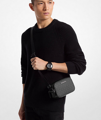 ORIG & IMPORTED MK Cooper Signature Logo Small Camera Men Bag Black