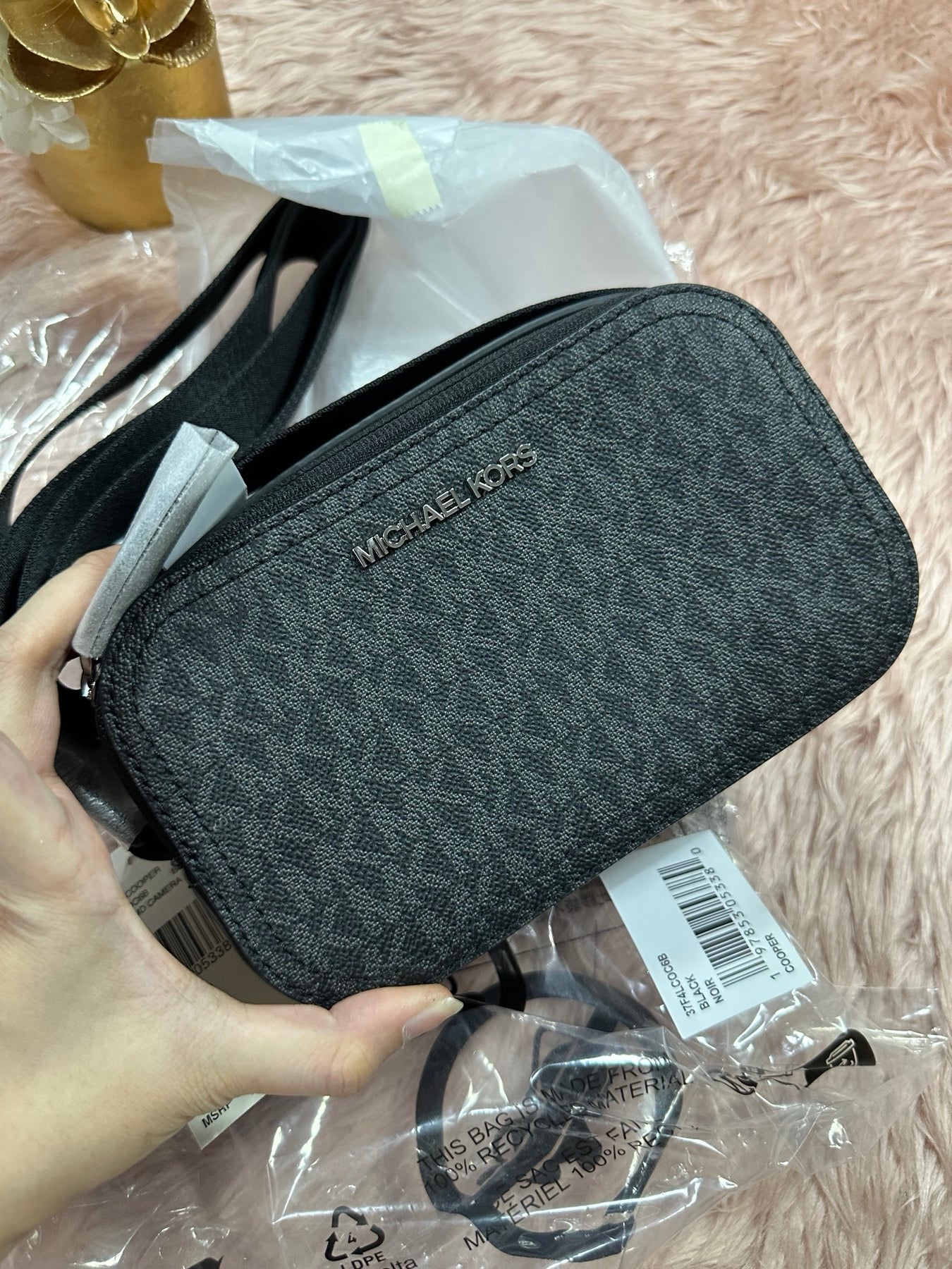 ORIG & IMPORTED MK Cooper Signature Logo Small Camera Men Bag Black